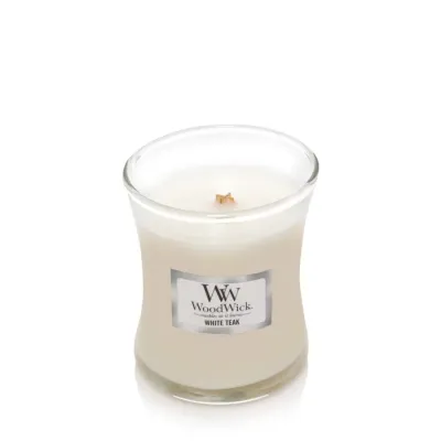 Свеча Woodwick SWIECA SREDNIA WHITE TEAK, 275 г