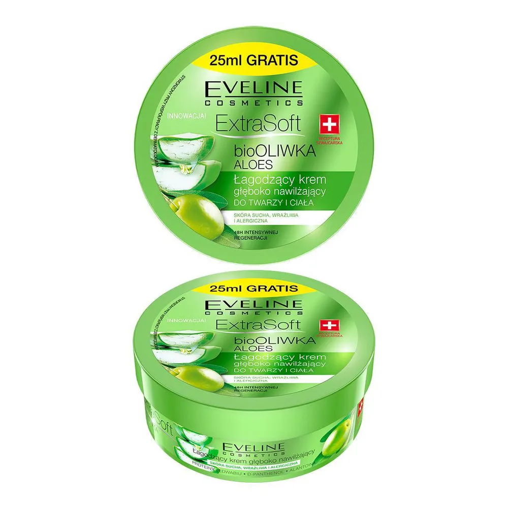 Eveline Cosmetics Extra Soft Bio успокаивающий глубоко увлажняющий крем для лица и тела, 200 мл
