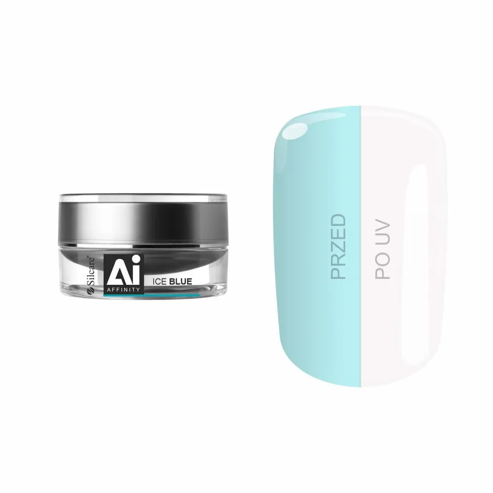 Silcare Affinity Ice Гель для ногтей однофазный, оттенок Ice Blue, 15 г, Ice Violet 15 г / Ice Blue 30 г / Ice Violet 30 г