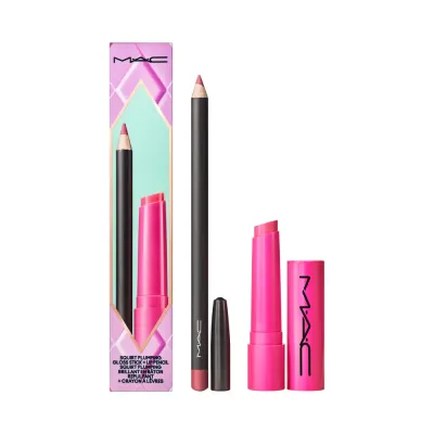 MAC Anything's Glossible Набор для губ: блеск-стик Amped и карандаш Edge To Edge, 1 шт