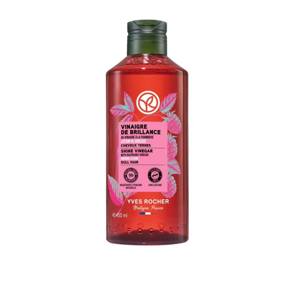 Курс для волос Yves Rocher PLUKANKA Z OCTEM MALINOWYM PRZYWRACAJACA BLASK, 400 мл