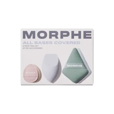 Morphe All Bases Covered 3-Piece Tool Set набор из спонжа и двух пуховок для макияжа, 1 шт