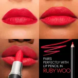 MAC MACximal Silky Matte Помада для губ матовая, оттенок 38 - RUBY WOO — фото 5