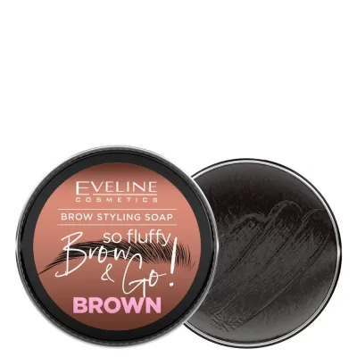 Eveline Cosmetics Brow and Go So Fluffy Мыло для укладки бровей, оттенок Brown, 25 мл