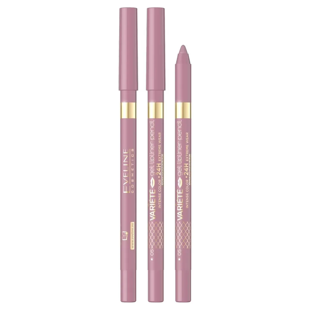 Eveline Cosmetics Variete Карандаш для губ гелевый водостойкий, оттенок 05 Angel Nude, 1 шт