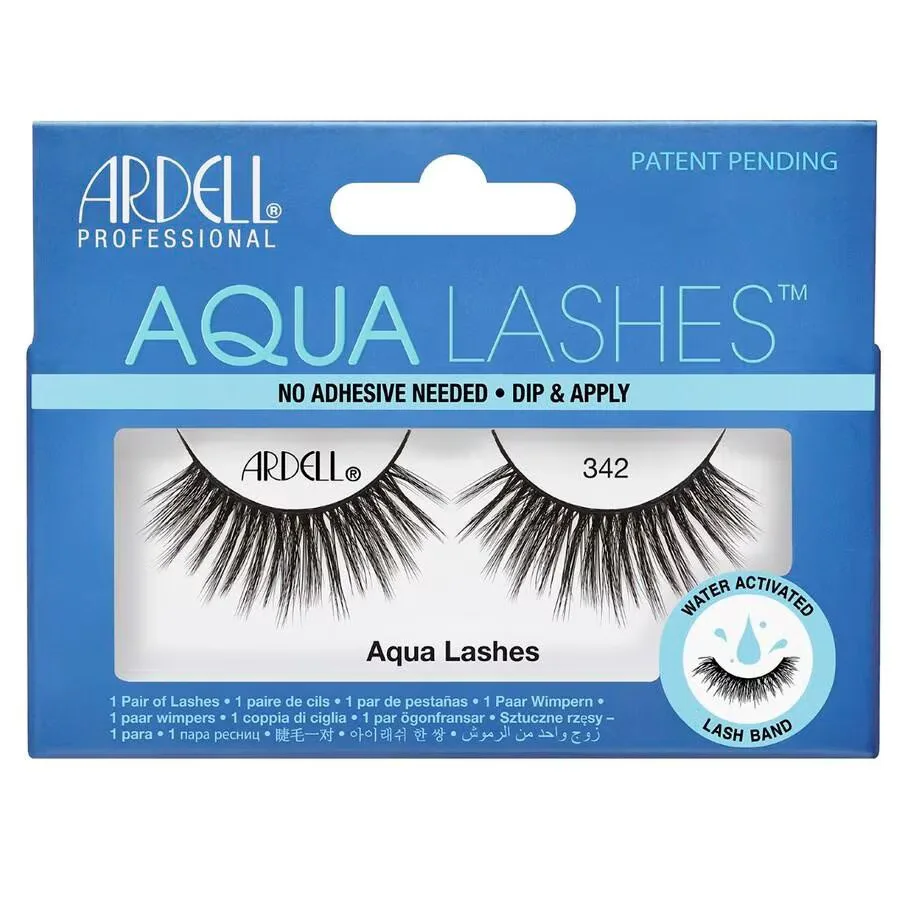 Ardell Professional Aqua Lashes 342 Накладные ресницы на ленте с активацией водой, объёмные, округлая форма, 1 шт