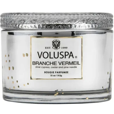 VOLUSPA Corta Maison Свеча ароматическая Бурбон-ваниль, в коробке, 1 шт, оттенок Branche Vermeil - Pine Needle