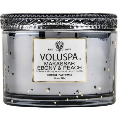 VOLUSPA Corta Maison Свеча ароматическая Бурбон-ваниль, в коробке, 1 шт, оттенок Makassar Ebony & Peach