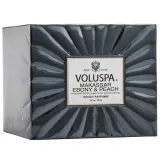 VOLUSPA Corta Maison Свеча ароматическая Бурбон-ваниль, в коробке, 1 шт, оттенок Makassar Ebony & Peach — фото 3