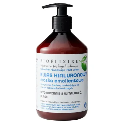 Bioelixire Маска для волос увлажняющая с гиалуроновой кислотой, синяя, 500 мл