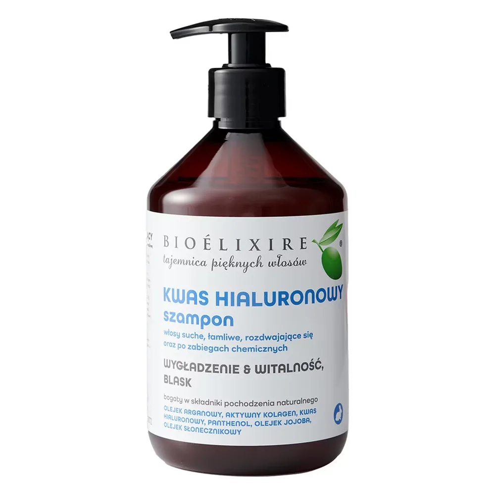 Bioelixire Шампунь для волос увлажняющий с гиалуроновой кислотой (синий), 500 мл
