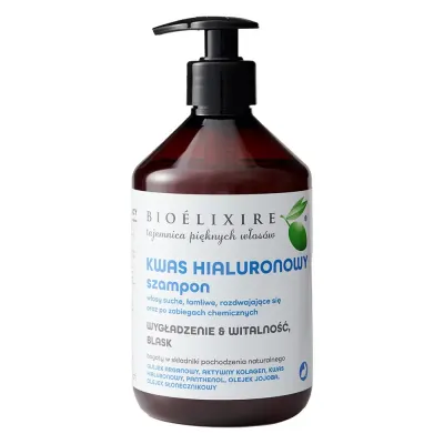 Bioelixire Шампунь для волос увлажняющий с гиалуроновой кислотой (синий), 500 мл