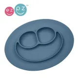 Ezpz Mini Mat силиконовая тарелка с подкладкой 2 в 1, темно-синяя, 1 шт — фото 7