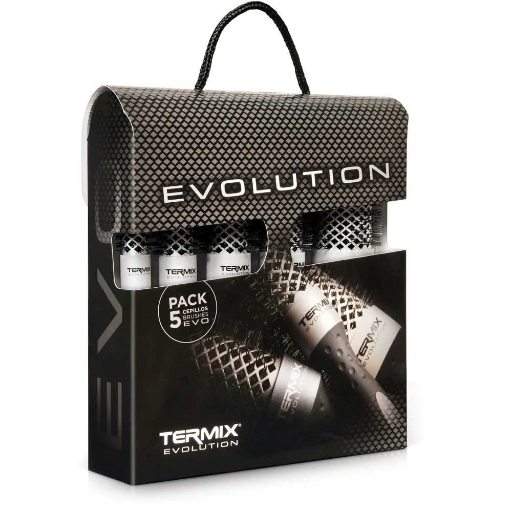 Termix Evolution Basic набор круглых брашингов 5 штук для сухих волос 17 23 28 32 43 мм, 1 шт