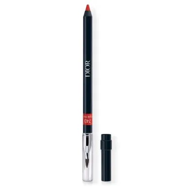 DIOR Rouge Dior Contour Карандаш для губ контурный стойкий с кисточкой, не переносится, оттенок Nr. 743 - Rouge Zinnia
