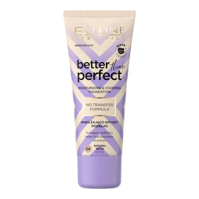 Eveline Cosmetics Better Than Perfect Тональная основа увлажняюще-кроющая, формула No Transfer, 30 мл, оттенок NR 04
