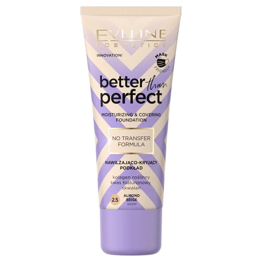 Eveline Cosmetics Better Than Perfect Тональная основа увлажняюще-кроющая, формула No Transfer, 30 мл, оттенок NR 2 5