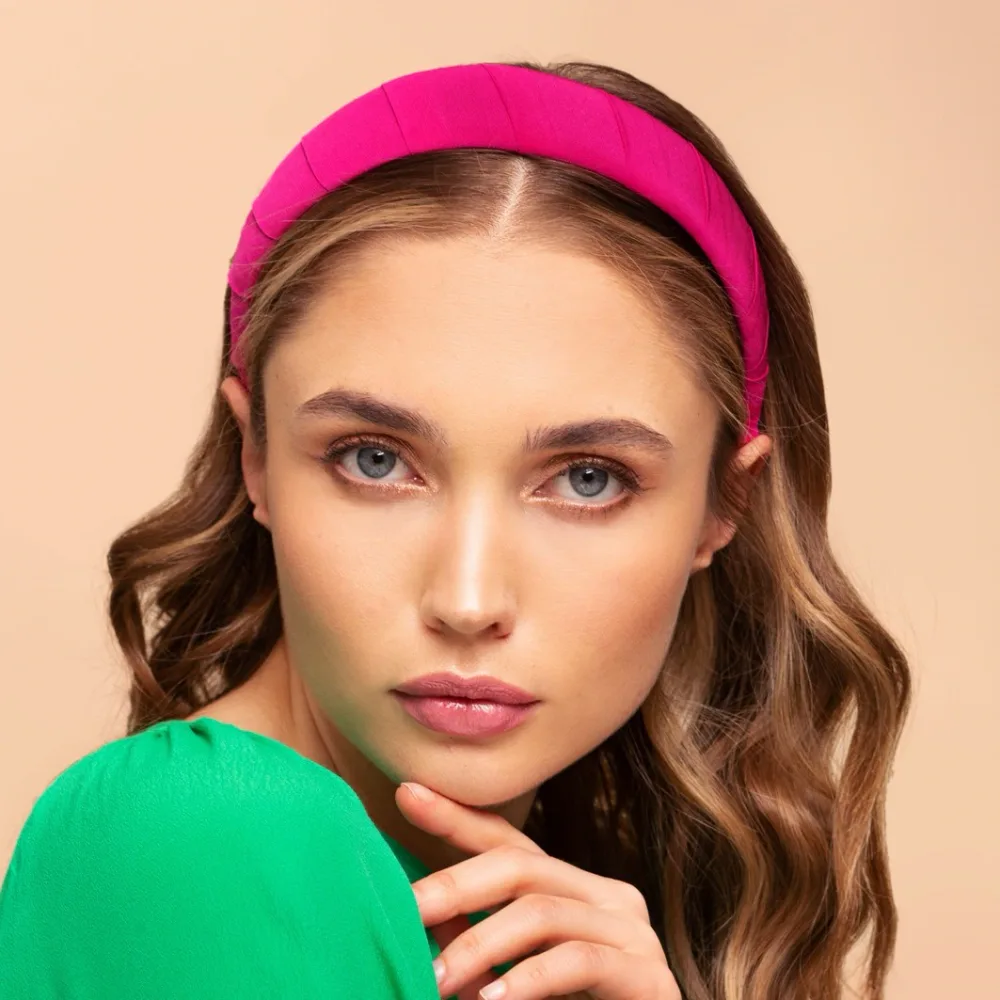 Republika Jewelry Peony шёлковый ободок для волос цвет магента, 1 шт