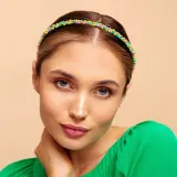 Republika Jewelry FLORA ободок для волос со стеклянными кристаллами, ручная работа, 1 шт — фото 2