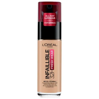 L'Oreal Paris Infaillible 32H Fresh Wear Тональная основа, оттенок 145 - ROSE BEIGE. SALE