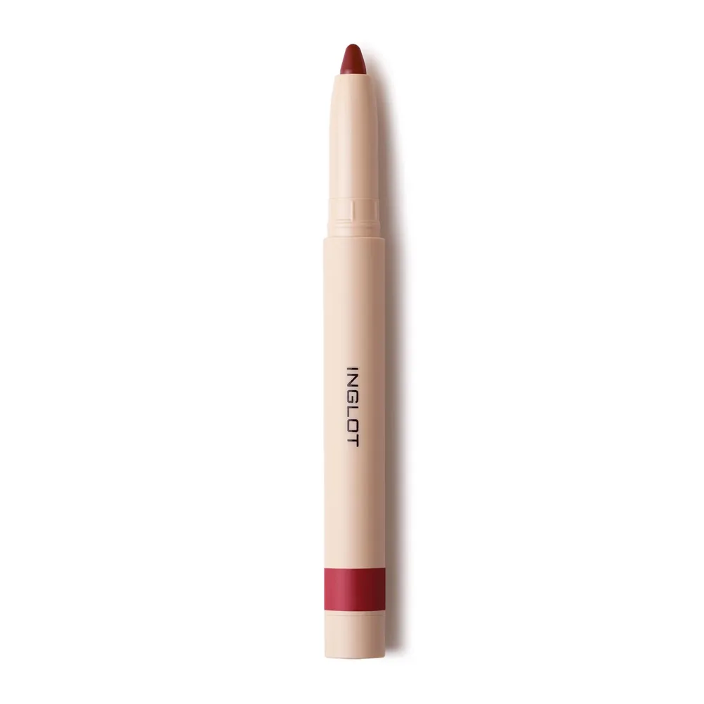 Inglot Velvet Define Карандаш для губ 2 в 1 контурный и помада, сатиновый финиш, с точилкой, оттенок 71 - CLASSIC CHERRY