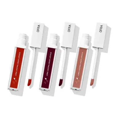 Ofra Cosmetics Lip Set набор помад для губ, оттенки Amsterdam, Milan, Mocha, оттенок Baroque,Ruby,Vermillion (Francesca Tolot). SALE