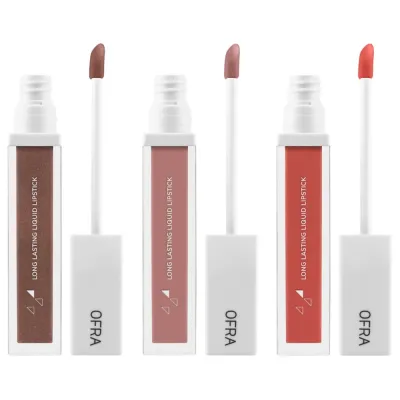 Ofra Cosmetics Lip Set набор помад для губ, оттенки Amsterdam, Milan, Mocha, оттенок NIKKIETUTORIALS - Coven, Nude Potion, Spell. SALE