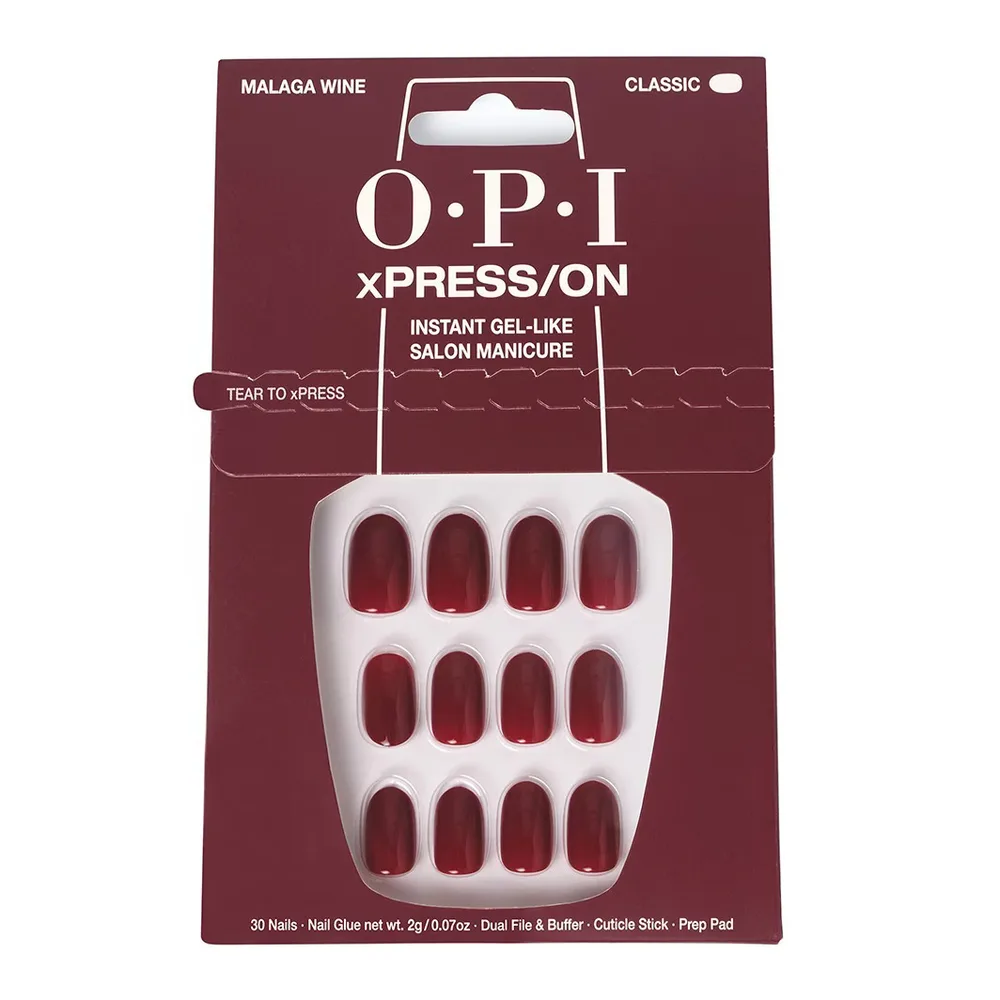 OPI xPress/on Накладные ногти с клеем, 30 шт, оттенок ROUGE (1158327)