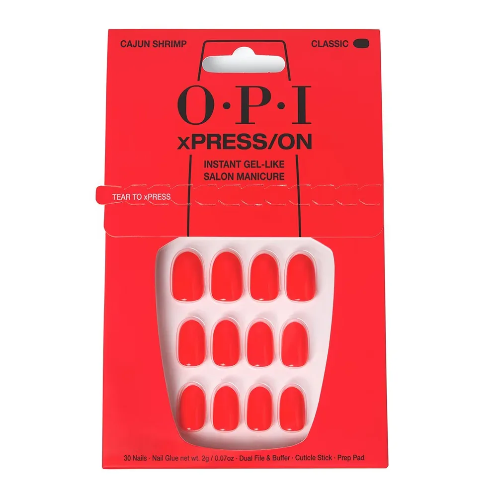 OPI xPress/on Накладные ногти с клеем, 30 шт, оттенок ROUGE (1158315)