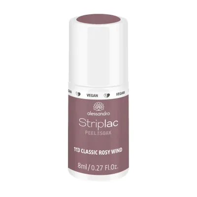 Alessandro Striplac Peel or Soak Гель-лак для ногтей UV веганский, оттенок 113 - CLASSIC ROSY WIND. SALE