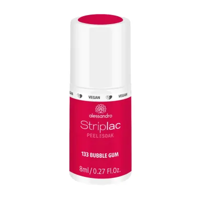 Alessandro Striplac Peel or Soak Гель-лак для ногтей UV веганский, оттенок 133 - BUBBLE GUM. SALE