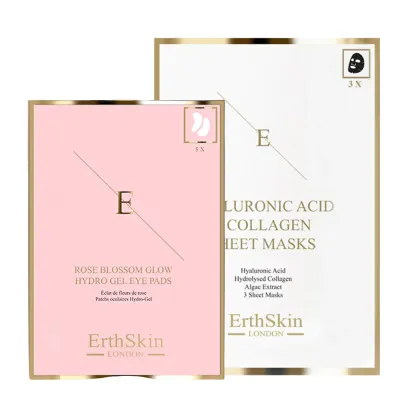 Набор для ухода за кожей лица ErthSkin London Zestaw Hydra + Rose Mask & Eye Set, 1 шт