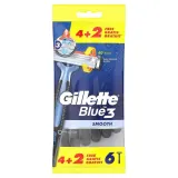 Gillette Blue3 Nitro Станки для бритья одноразовые, набор 4+2 шт — фото 1