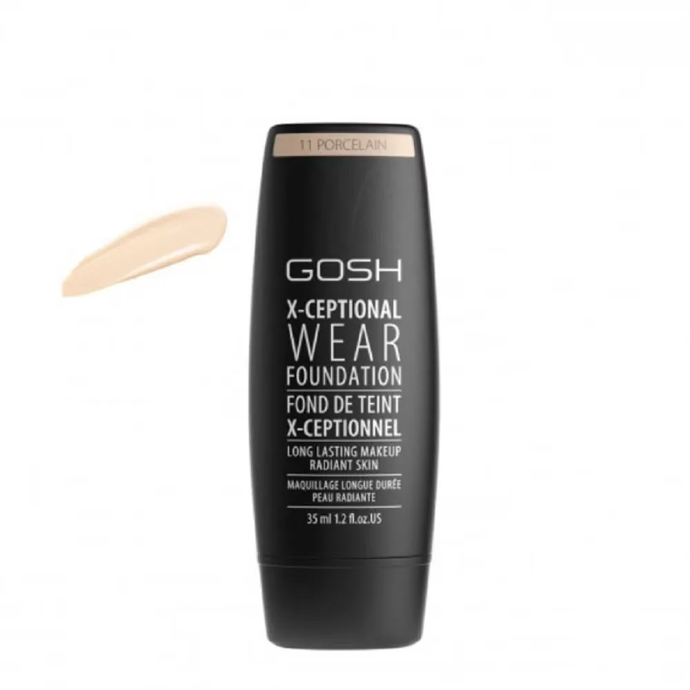 Основа GOSH COPENHAGEN X-Ceptional Wear Foundation Long Lasting Makeup, оттенок 11 Porcelain