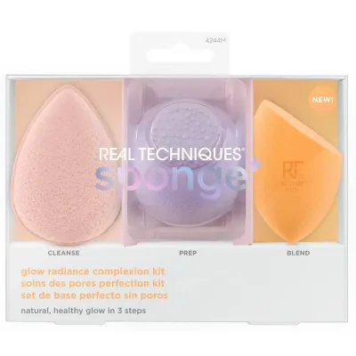 Real Techniques Pro-Glow набор спонжей для макияжа: Miracle Cleanse, Miracle Skincare, Miracle Complexion, 3 шт