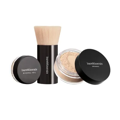 bareMinerals The Original Get Started Kit набор для макияжа лица: минеральная тональная основа, пудра и кисть, 1 шт