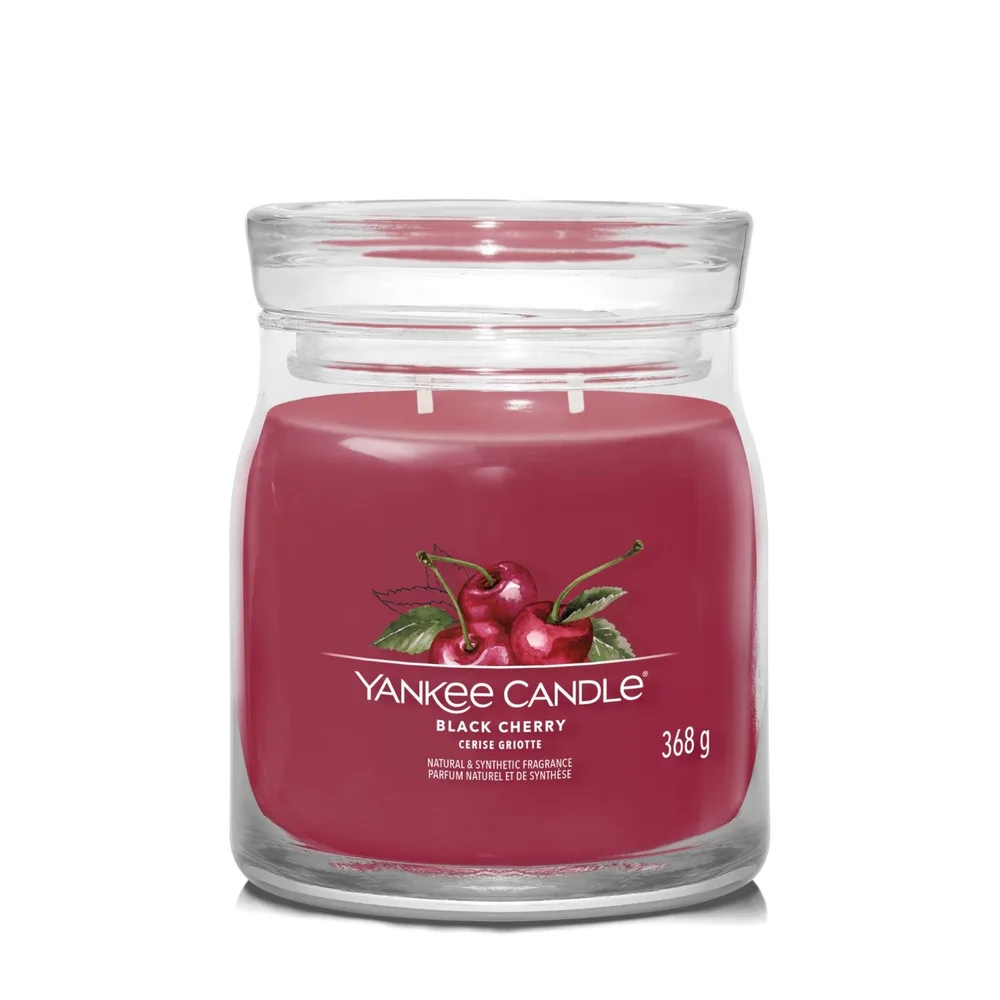 Свеча Yankee Candle Tumbler z 1 knotem BLACK CHERRY, 567 г