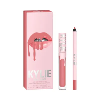 Kylie Cosmetics Matte Lip Kit набор для губ: матовая жидкая помада и карандаш, оттенок 302 – Snow Way Bae