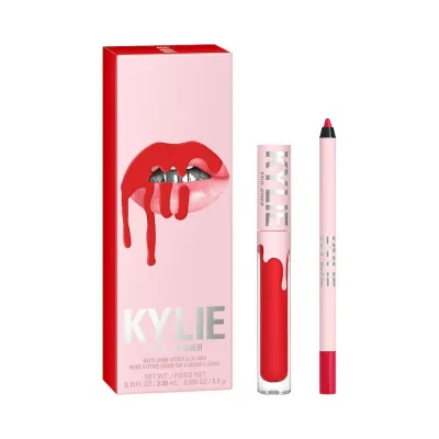Kylie Cosmetics Matte Lip Kit набор для губ: матовая жидкая помада и карандаш, оттенок 400 – Boss