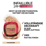 L'Oreal Paris Infaillible 24H Fresh Wear Пудра для лица, оттенок 130 - TRUE BEIGE — фото 3
