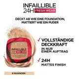 L'Oreal Paris Infaillible 24H Fresh Wear Пудра для лица, оттенок 245 - GOLDEN HONEY — фото 4