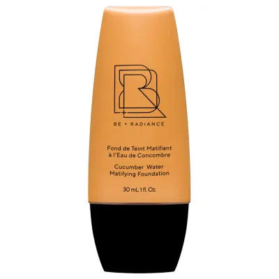 Тональный крем BE + Radiance Cucumber Water Matifying Foundation, оттенок 43 - TAN / GOLDEN YELLOW. SALE