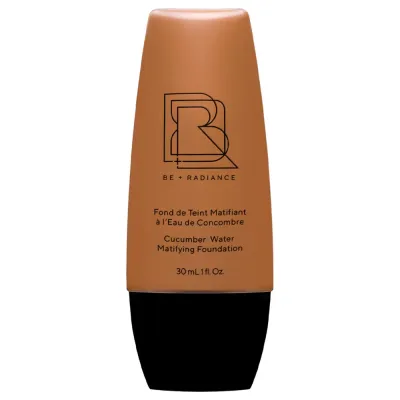 Тональный крем BE + Radiance Cucumber Water Matifying Foundation, оттенок 53 - DEEP TAN / GOLDEN. SALE