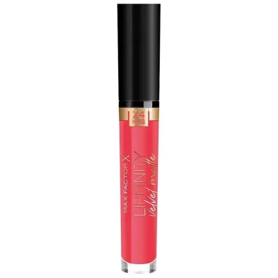 Max Factor Lipfinity Velvet Matte Помада для губ матовая, с витамином E, оттенок 25 - RED LUXURY. SALE