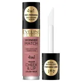 Eveline Cosmetics Wonder Match Velour жидкие румяна и помада для губ 2 в 1, 4,5 мл, оттенок NO 02 — фото 1