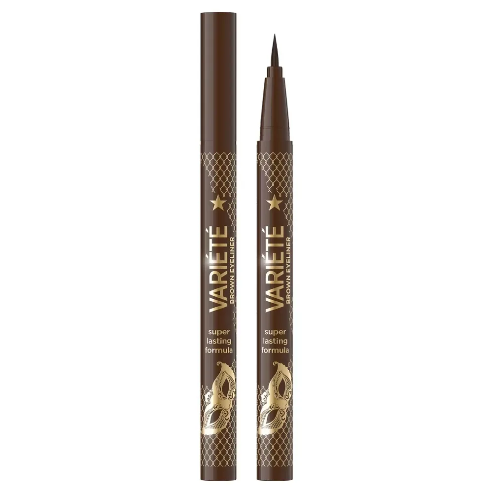Eveline Cosmetics Variete точная подводка-фломастер для глаз, коричневая, 4 мл