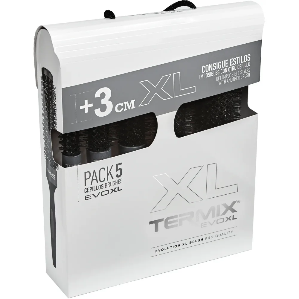 Termix Evolution XL набор круглых щеток для волос, 5 шт, диаметры 17, 23, 28, 32 и 43 мм