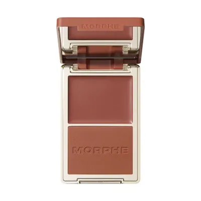 Morphe Cheek Thrills Bronze and Tone Бронзер-дуо для контурирования лица, 10,8 г, оттенок MALIBU VILLA
