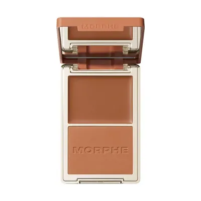 Morphe Cheek Thrills Bronze and Tone Бронзер-дуо для контурирования лица, 10,8 г, оттенок TULUM TRIP