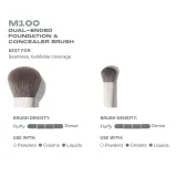 Morphe M100 Dual-Ended Face Brush двусторонняя кисть для тонального крема и консилера, 1 шт — фото 5